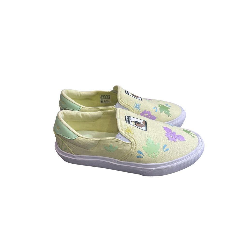 Adidas Court Rallye Slip On Princess and the Frog Disney Tiana Green yellow Snea
